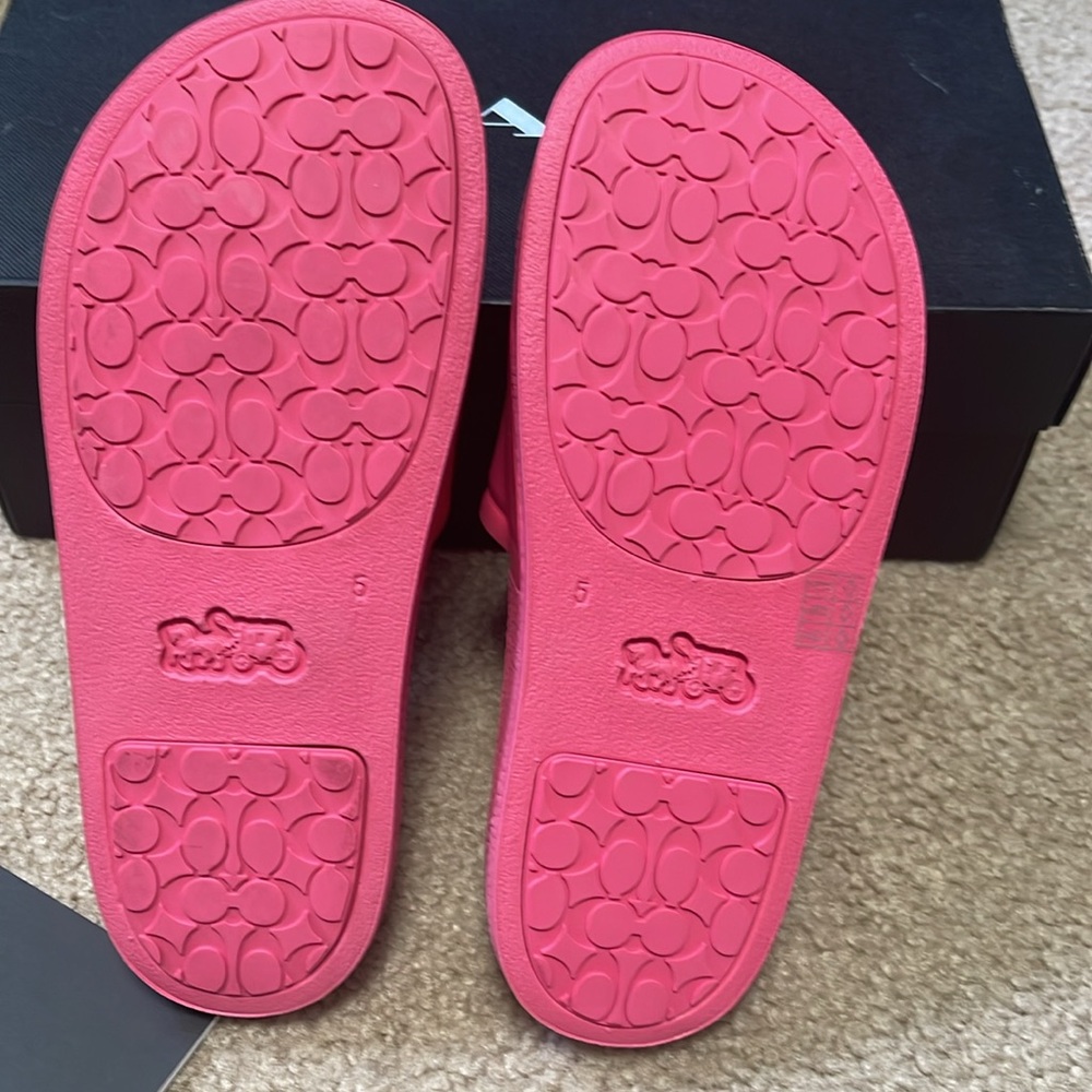 Coach Ulla Rubber Slide Confetti Pink - Picture 6 of 9
